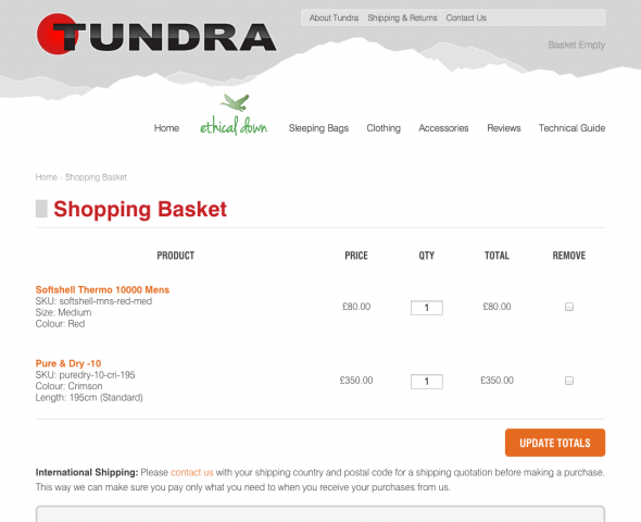 Purchasing Tundra Sleeping Bags